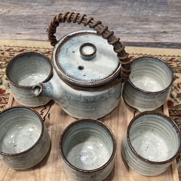 Handmade Japanese tea set - Picture 2 of 9